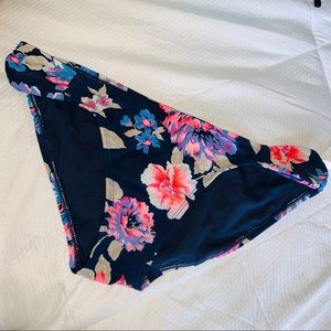 Old Navy Navy & Bright Floral Bikini Bottoms